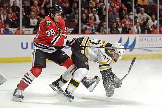 Long time, no see: The Blackhawks and Bruins have not faced each other on the ice since October 2011.